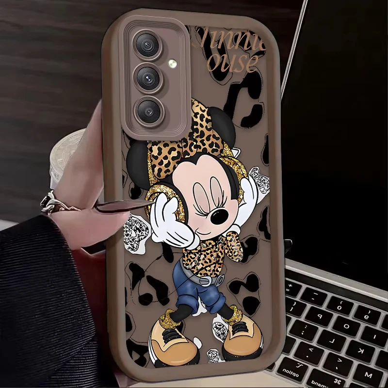 TPU Case For Samsung Galaxy A15 A35 A54 A55 S25 Ultra S24 Plus S23 S22 S21 FE S21 S20 Leopard Print Minnie Disney - náhled 4