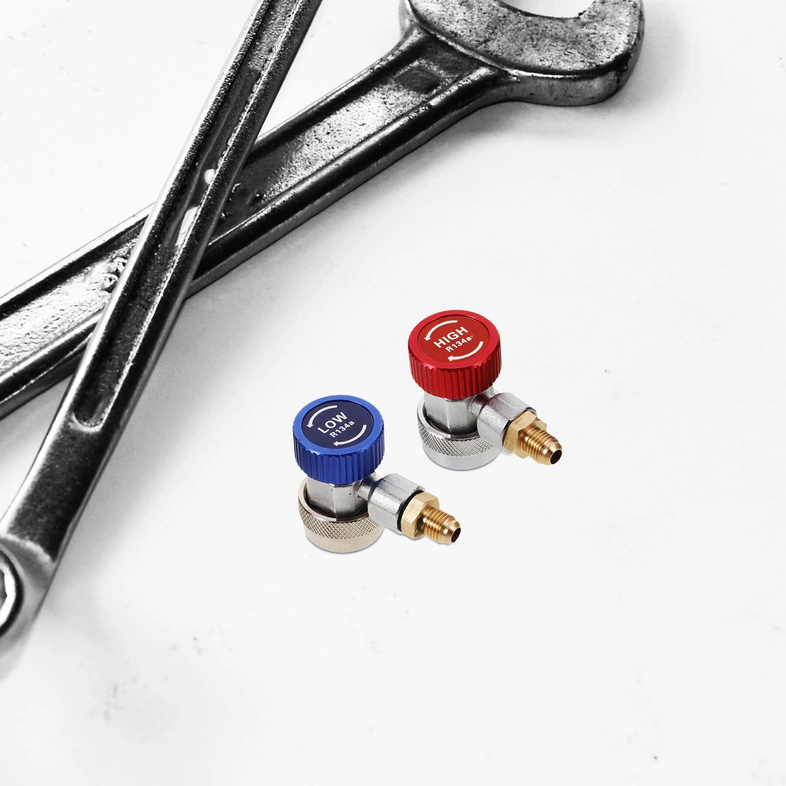 

Car Air Conditioning Tool Set R134a Quick Coupler Adapter Hvac Connector Manifold Gauge Set R134a Connector 1 4 Male Flare