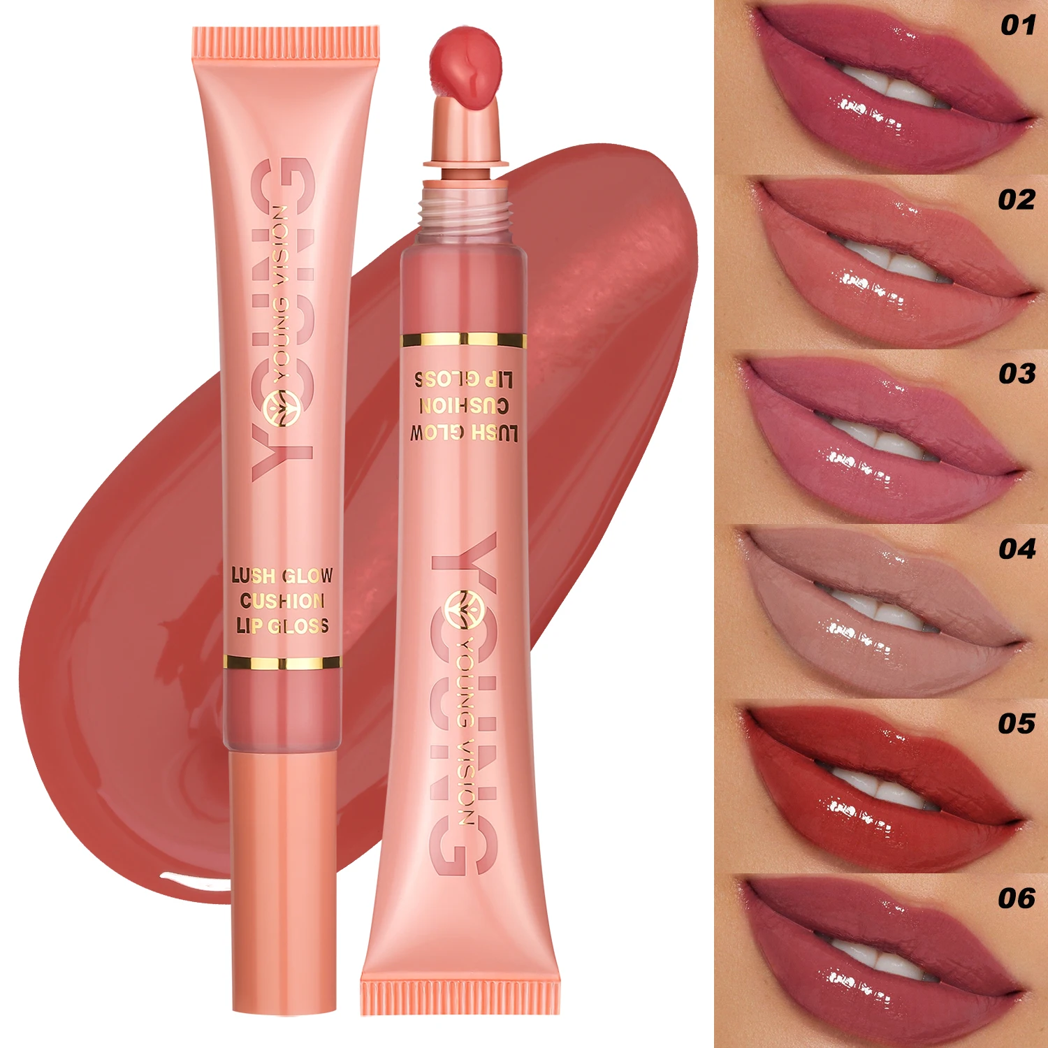 High-Shine Liquid Lip Gloss with Plush Applicator – Squeeze Tube Design for Easy, Precise Application – Perfect for Daily Dewy