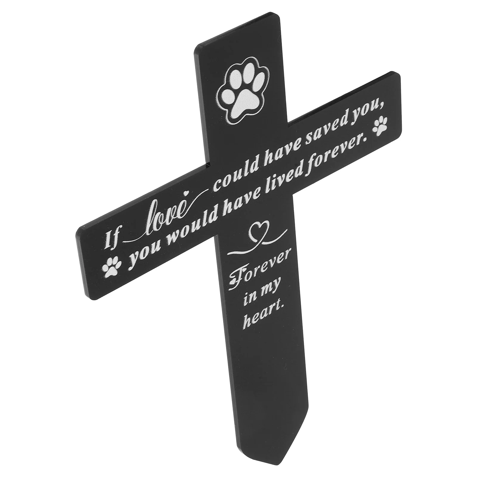 Acrylic Courtyard Garden Commemorative Decorative Insert (b) Cemetery Stake Cross Ground Inserted Ornament Deceased Pet