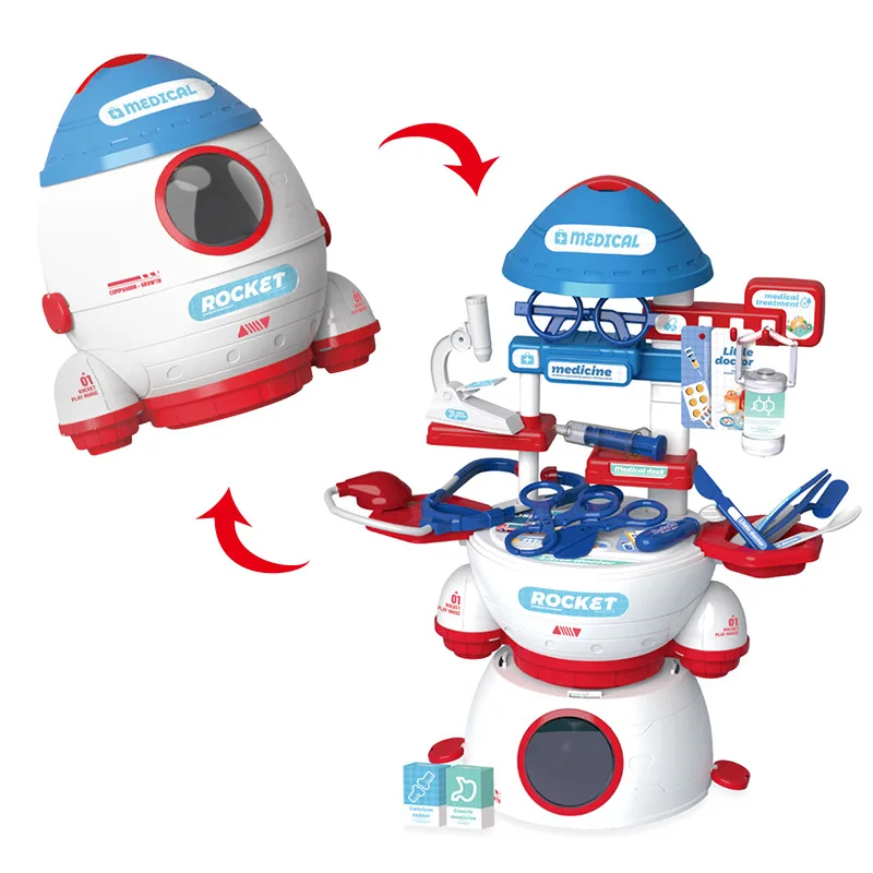 Coquette de médecin de simulation pour enfants, ensemble de jeu à domicile, équipement médical interactif amusant pour parents et enfants, jouet de table