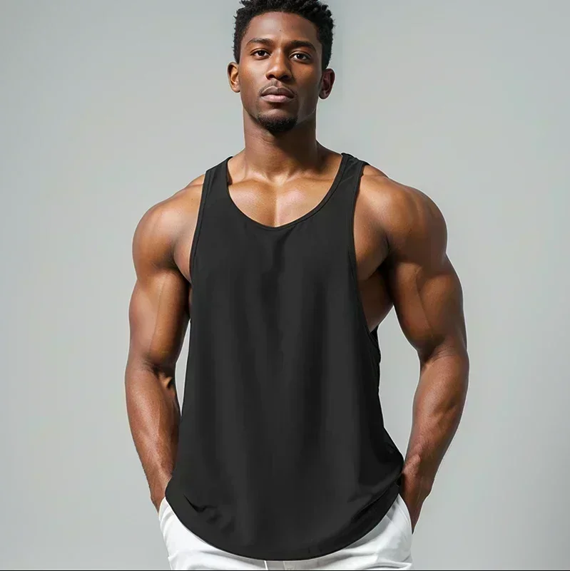 ACDC باند روك بلا أكمام تي شيرت الرجال فضفاض سترة بلا أكمام الشارع الأوروبية والأمريكية الثقيلة القطن الخالص سترة