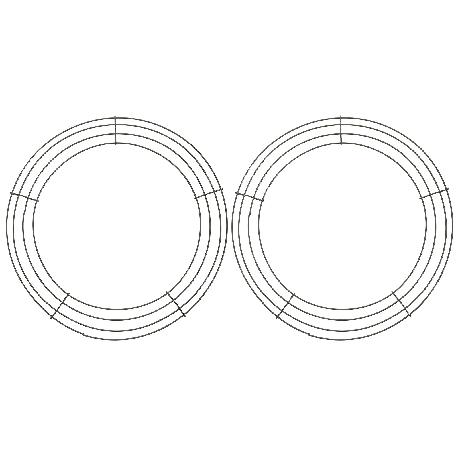 2Pcs Metal Wreath Ring Stand Round Backdrop Flower Garland Frame Home Office Decor Supplies Wreath Frames
