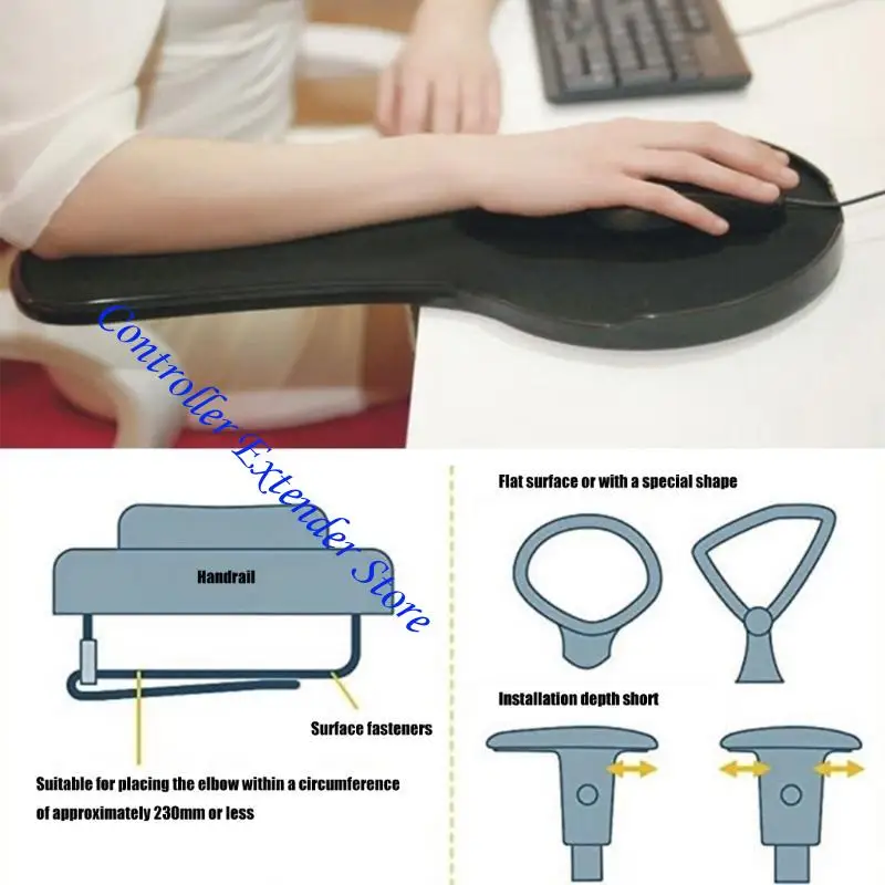 N84B Silla computadora plataforma soporte muñeca bandeja del mouse del mouse y anti -deslizamiento