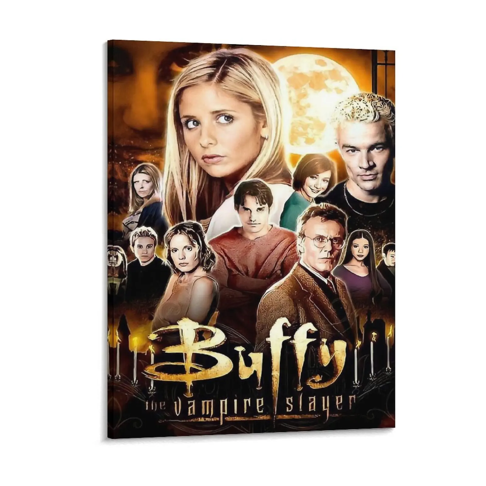 Mens My Favorite Buffy The Vampire Slayer Canvas Painting Pub Cave Personalized Home Wall Mural Framed Wall Painting