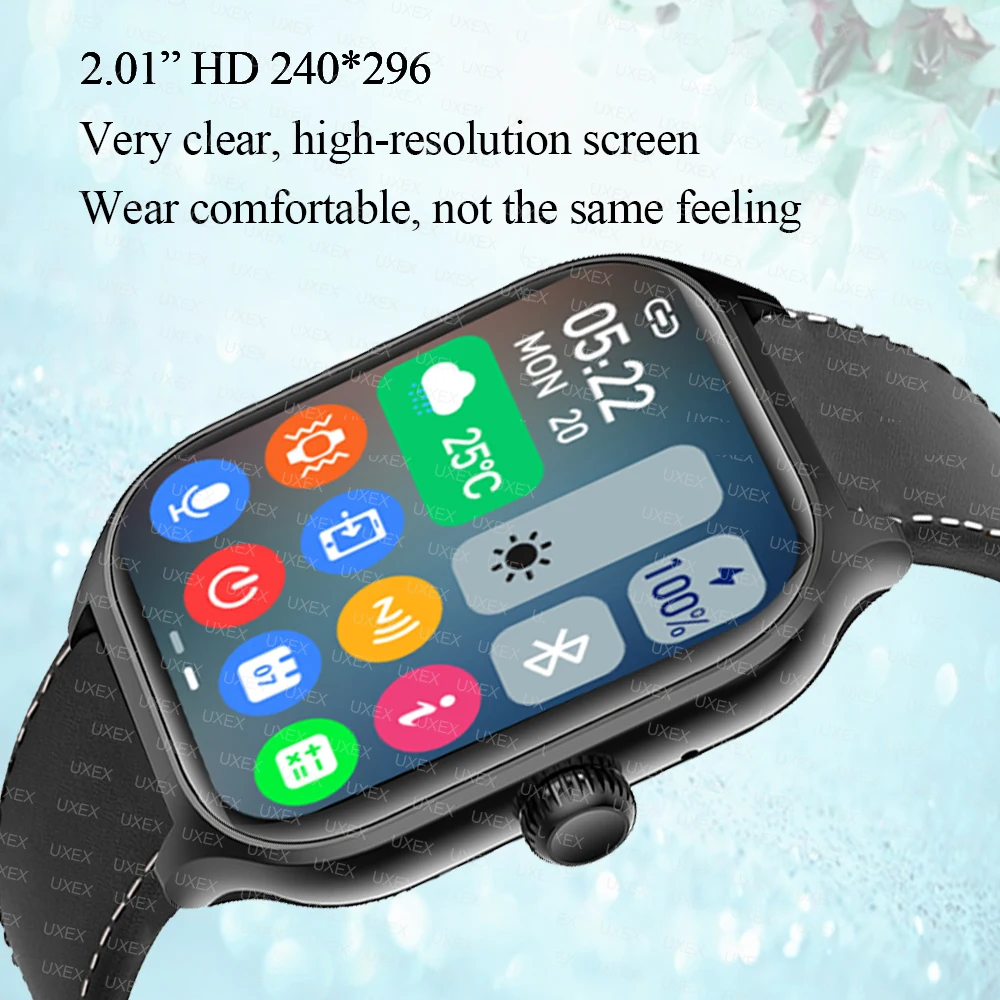 Moda smartwacthes masculino fitness 2.01 hd tela cheia rastreamento de saúde fazendo ideal presente de natal wacthes mulheres inteligentes bt chamando