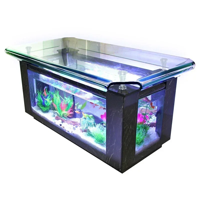 1.2 meters special coffee table fish tank aquarium, creative ecological aquarium glass tea table, turtle tank live water viewing