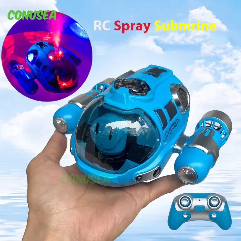 RC Submarine Spray Motorboat Boat 2.4G Zdalnie sterowane łodzie Wodoodporna maszyna elektryczna Zabawki wodne dla chłopców Dzieci Prezenty dla dzieci