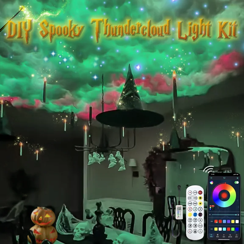 3D Thunder Cloud Lights LED für Deckenwolke Mehrfarbige Lichter Lightening Cloud Kit Baumwolle für Spielzimmer Dekor Schlafzimmer Veranda