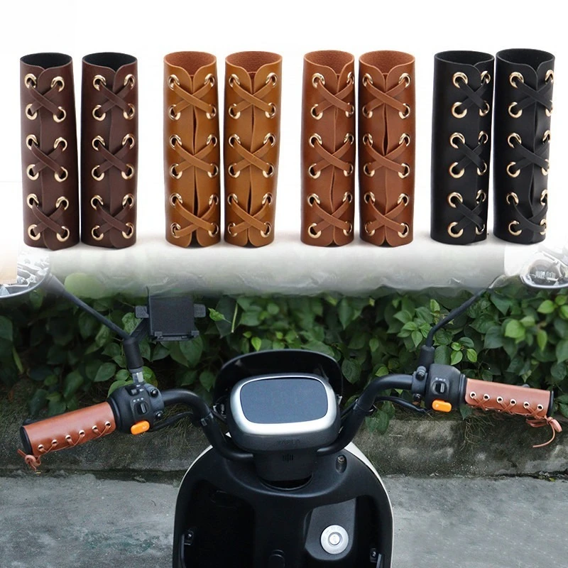 2PCS Universal Pink Handlebar Protective Cover for Motorcycle Modification Wear-resistant Waterproof Anti-slip Handlebar Cover