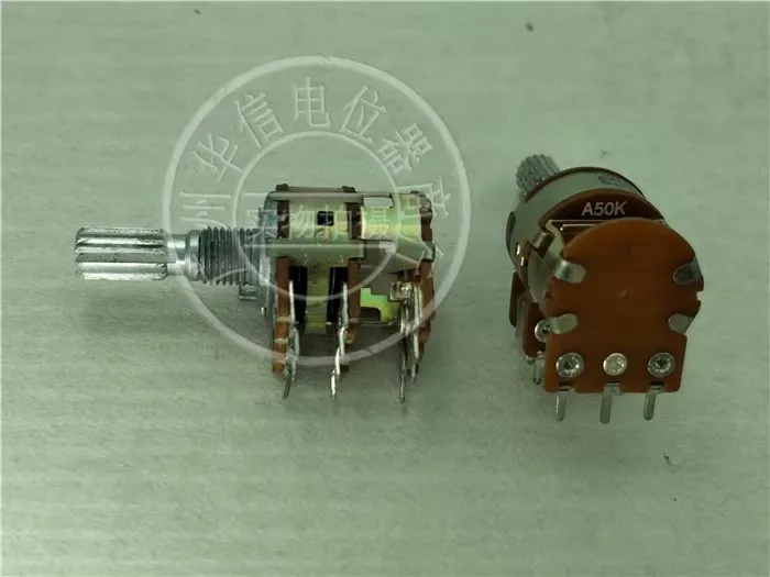 The A50K handle of Model 16 double-band switch potentiometer contains 20mm thread length flower