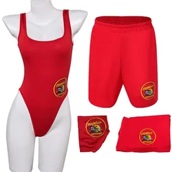 1989 TV Baywatch Fantasy CJ Parker Cosplay Costumi da bagno sexy Costume Bikini Costumi da bagno Pantaloncini da spiaggia Vestito da festa di carnevale di Halloween