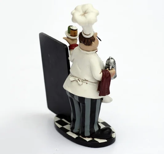 Imagem -03 - Resina Chef Statue Message Board Cook Modelo Menu Tablet Decor Artesanato Ornamento Restaurante Café Suprimentos Padaria Acessórios