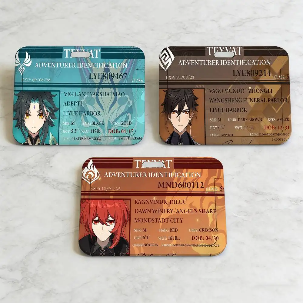 

Game Genshin Impact id card ID Card Holder Neck Strap Pendant Door Holder Lanyards Keychain Work Credential Case Gift