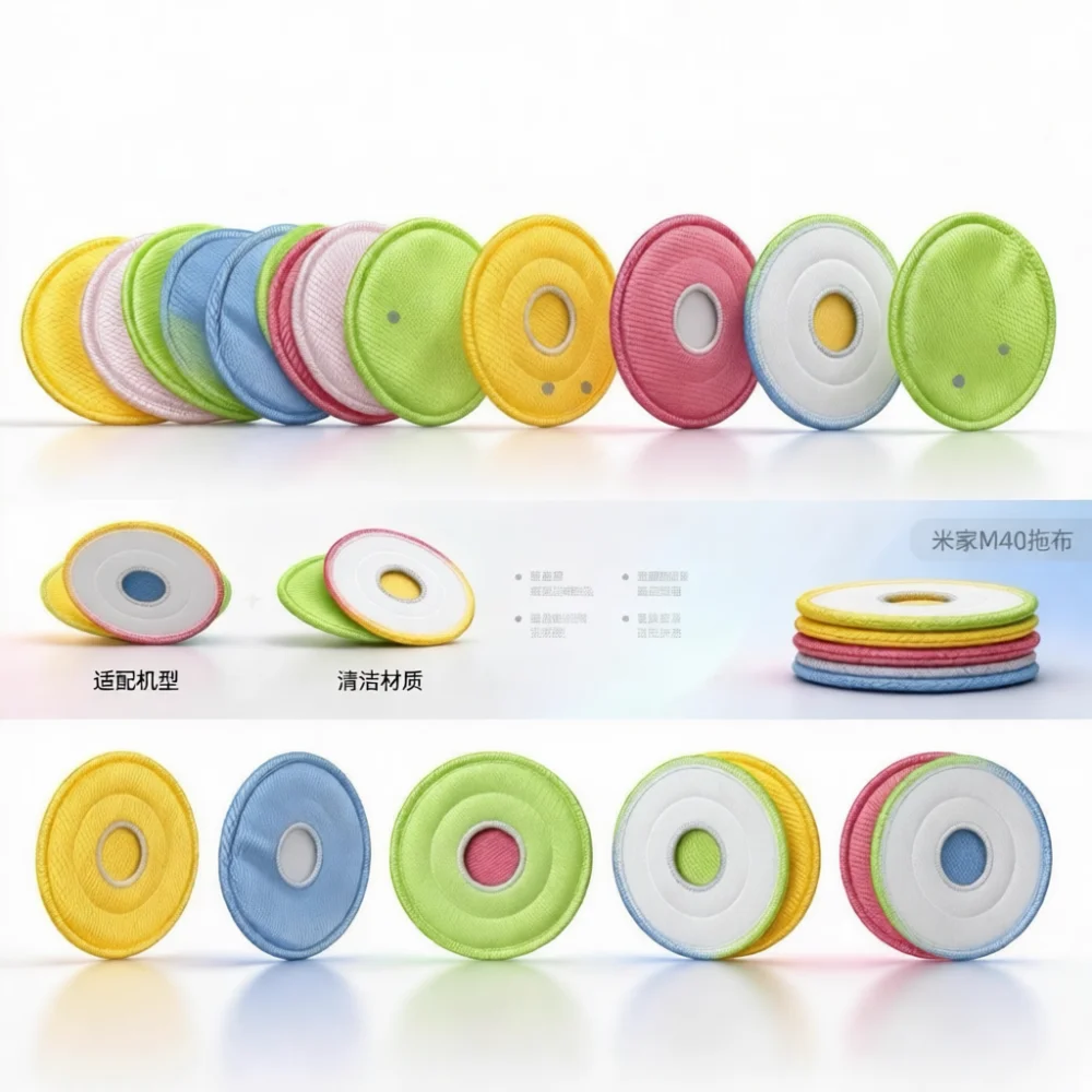 Reusable Fish Scale Mop Pad For Xiaomi Dreame Roborock Ecovacs Robot Vacuum Cleaner Floor Maintenance Rag Accessory