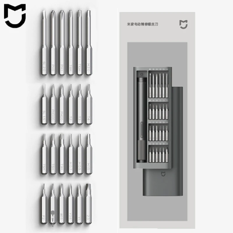 

Mijia Electrical Precision Screwdriver Kit 2 Gear Torque 400 Screw 1 Type-C Rechargeable Magnetic Aluminum Case Box