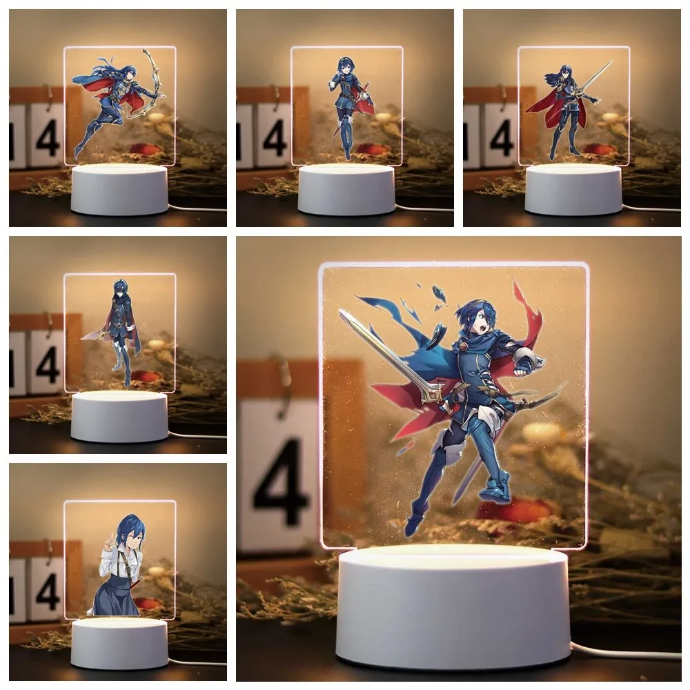 The Cool female knight Acrylic Led Night Lamp for Game Room Decor the Boys Girls Birthday Gift