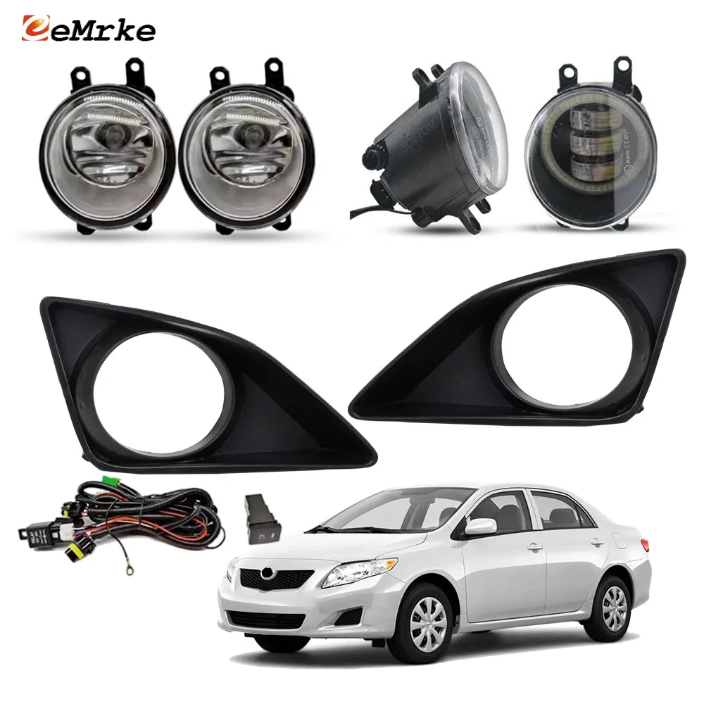 

Halogen / Led Fog Lights PTF for Toyota Corolla E140/150 2006 2007 2008 2009 Angel Eye DRL Fog Lampshade Frame Cover Grill Kits