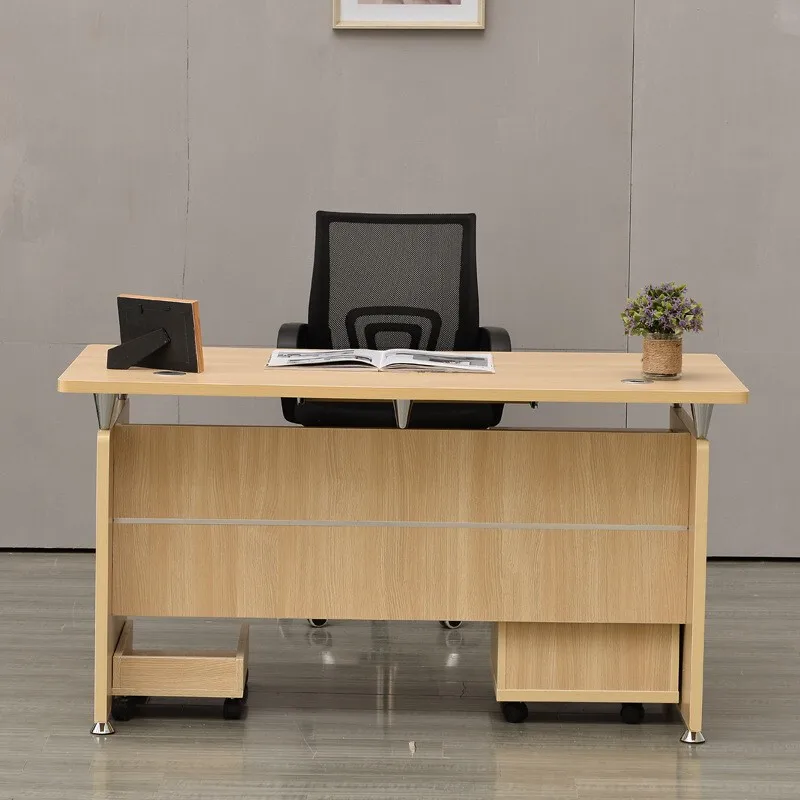 Moderner Arbeitsplatz, Chefbüromöbel, Schreibtisch, Tisch, moderner Chefbüroschreibtisch in L-Form mit Schubladen