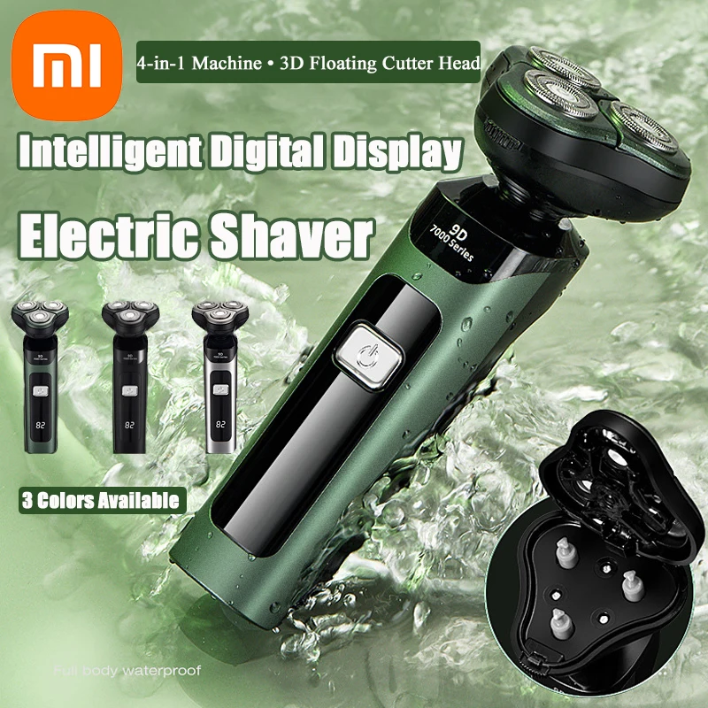 Xiaomi Smart Razor 4-in-1 Rechargeable Waterproof Shaver Type-C Electric Shaver LCD Digital Display Three-head Floating Razor