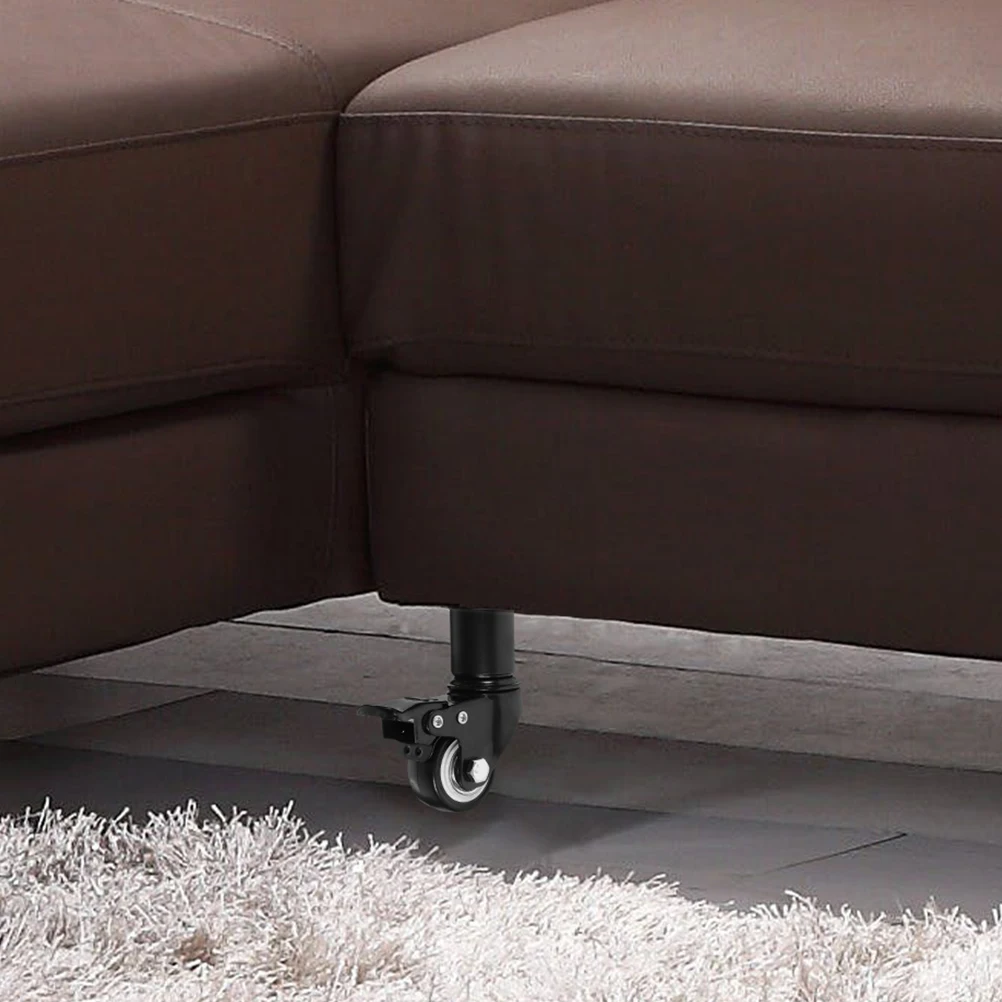

4pcs Furniture Legs with Casters Adjustable Height Metal Desk Legs for Sofa Bed Table Strong Durable