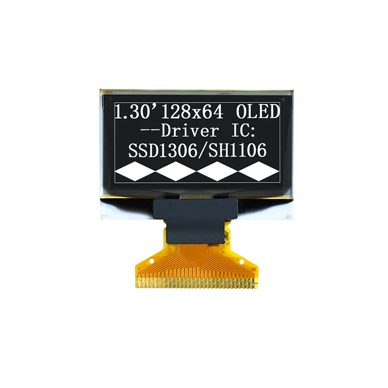 1.3 inch OLED Display 128*64 Resolution SSD1306/SH1106 Driver 30Pin White Light/Blue Light