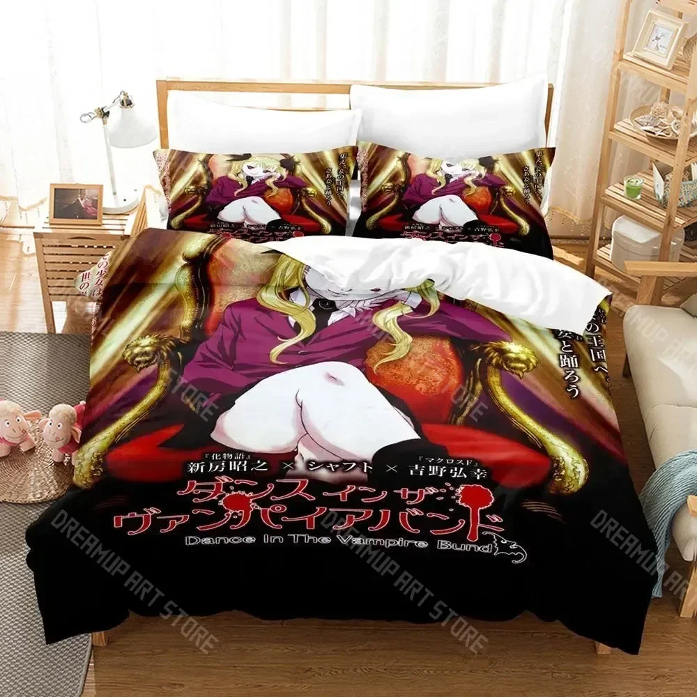 2026 3D Print Dance In The Vampire Bund Bedding Set Single Twin Full Queen King Size Bed Set Adult Kid Bedroom Duvetcover Sets A