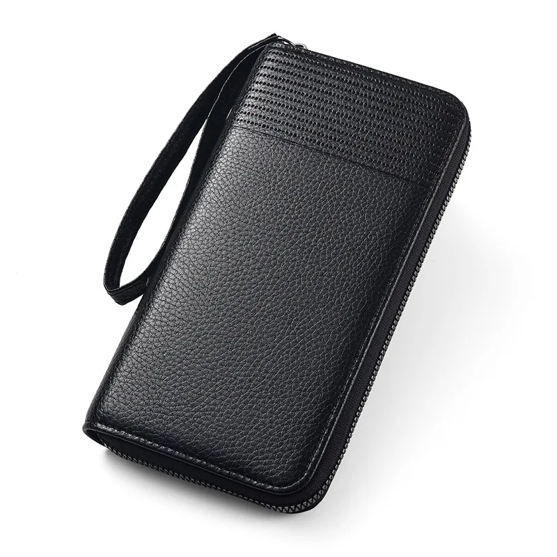 

New Color Men`s Long Wallet for Men Rfid Blocking Clutch Organizer Zipper Leather Business Id Credit Card Holder Purse 2025 New