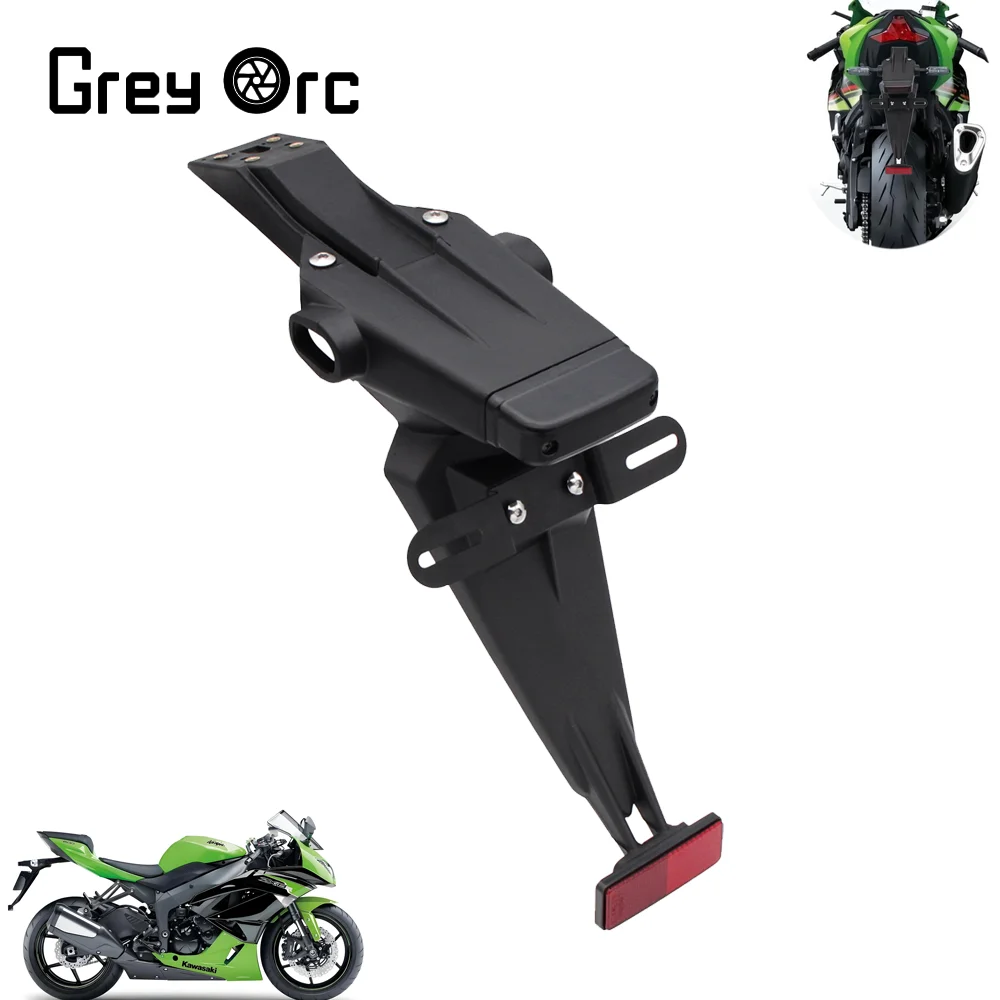 

For Kawasaki Ninja ZX-6R ZX6R ZX 6R 636 2009-2016 ZX10R 08-10 Rear Fender Mudguard Cover License Registration Plate