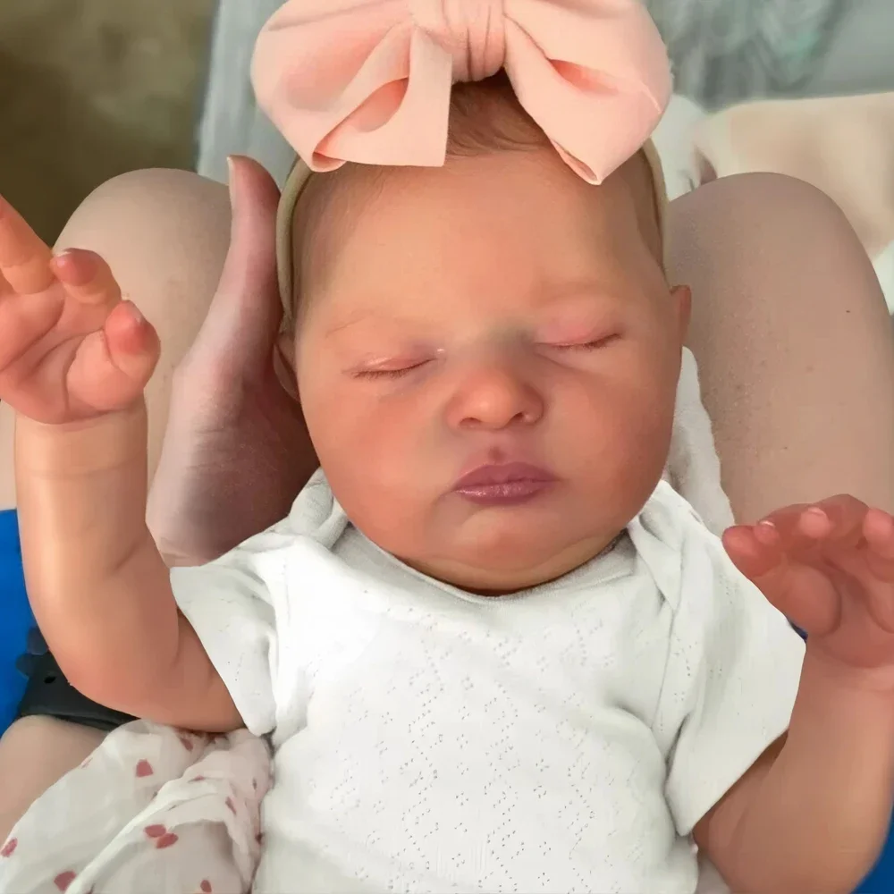 21インチ（52cm）塗装済み完成品リボーンドール ローラ ハンドメイド リボーン プレミー ベビー 新生児 キッズ おもちゃ フィギュア ギフト 女の子向け人形