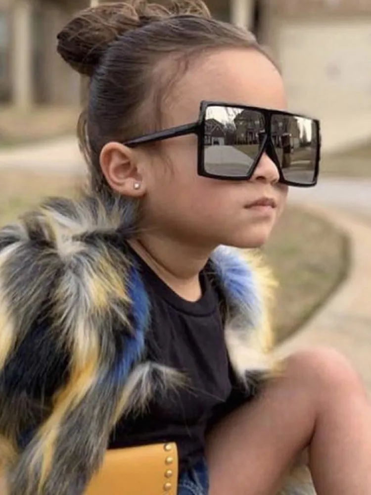 2024 Fashion New Sunglasses Square Boys Girls Brand Eyeglasses Infant Shades Baby Boys Girls Eyewear Gafas De Sol