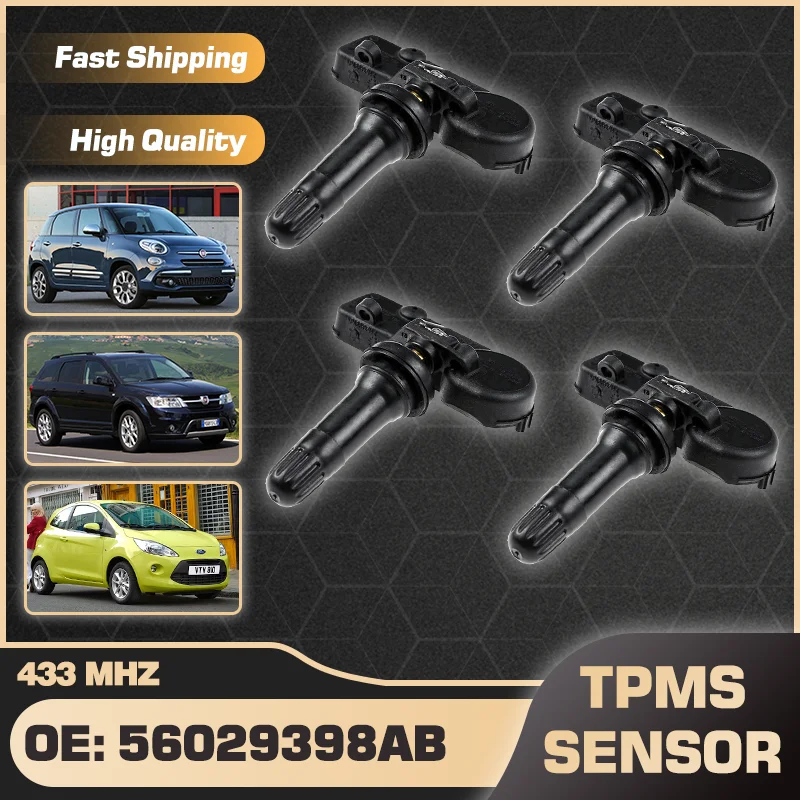 

56029398AB Car Tire Pressure Sensor TPMS For Fiat 500L 2007-2021 Fiat Freemont 2011-2014 Ford KA 2008-2014 68241067AB 433 MHz