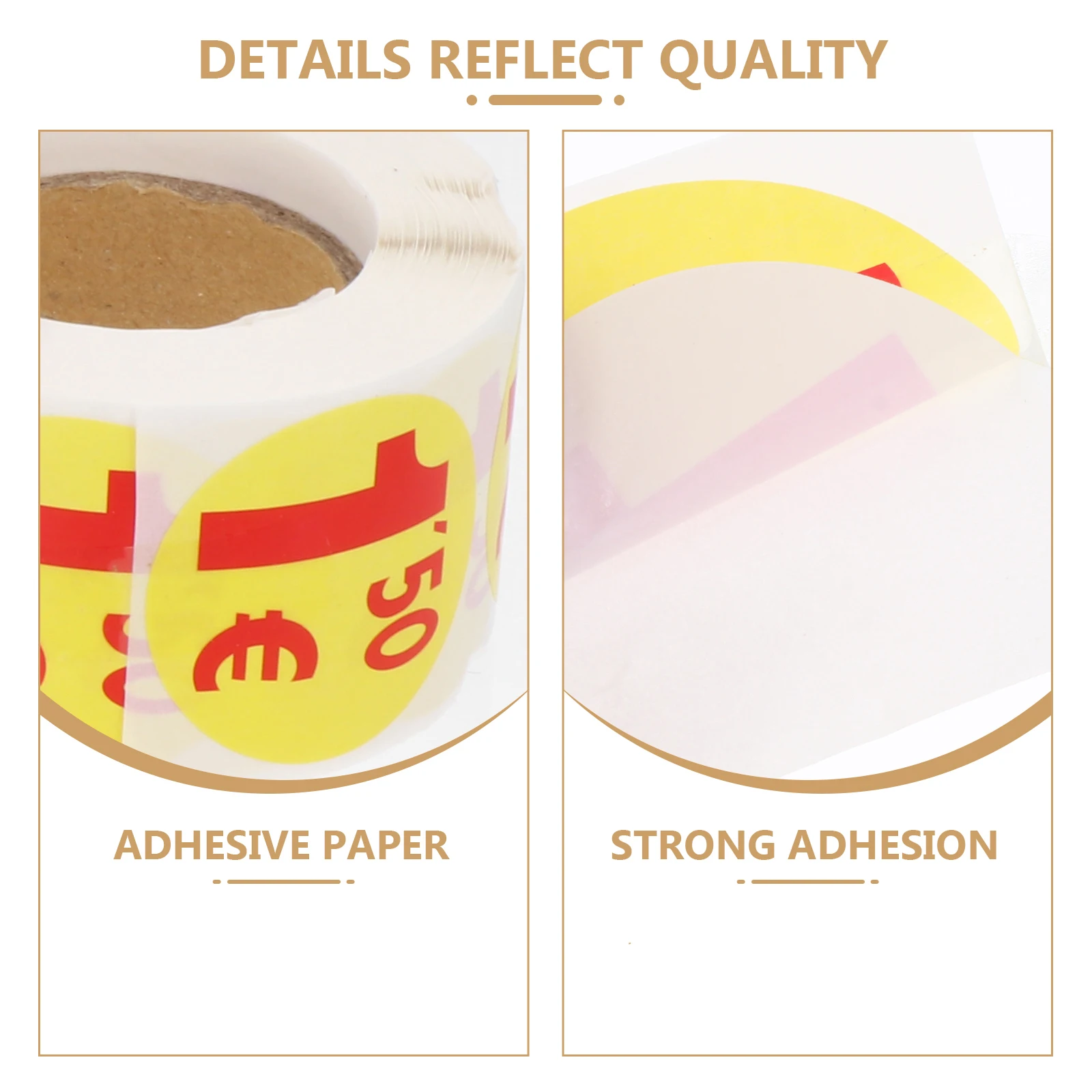 1500Pcs 1.50 Euro Ring Price Tags Price Labels Small Round Decal For Supermarket Adhesive Tags Supermarket Price Sealing