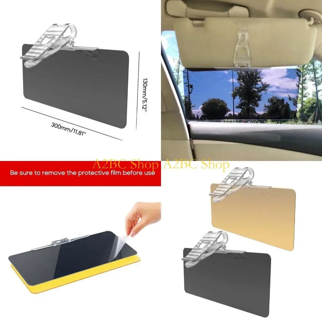 

A2BC Зеркало для вождения автомобиля Солнцезащитные козырьки Поворотный прозрачный УФ-блокирующий солнцезащитный козырек на