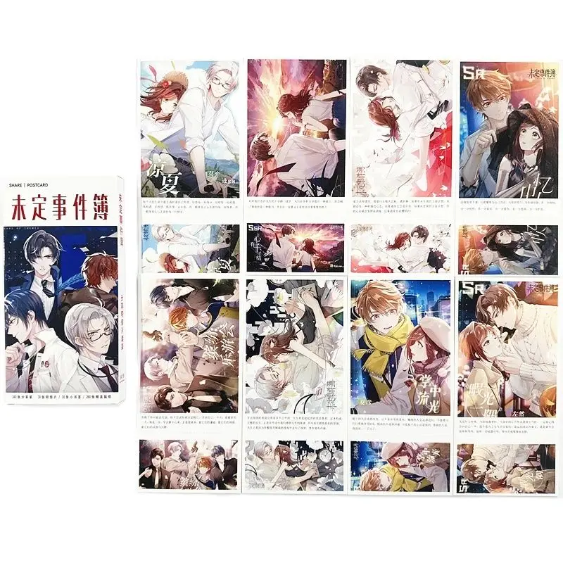 

340 Pcs/Set Game Tears of Themis Large Postcard Luke Artem Vyn Marius Cartoon Figure Greeting Message Cards Cosplay Gift