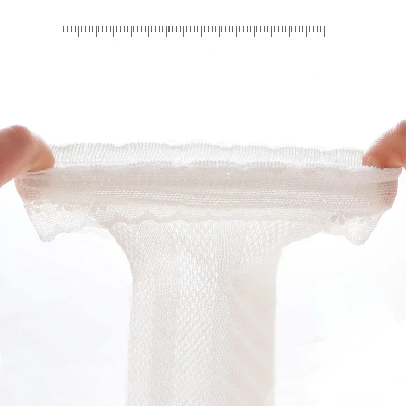 Chaussette en dentelle pour bébé, simplicité coréenne, couleur unie, à volants, en coton, maille fine, respirante, accessoires de vêtements pour enfants