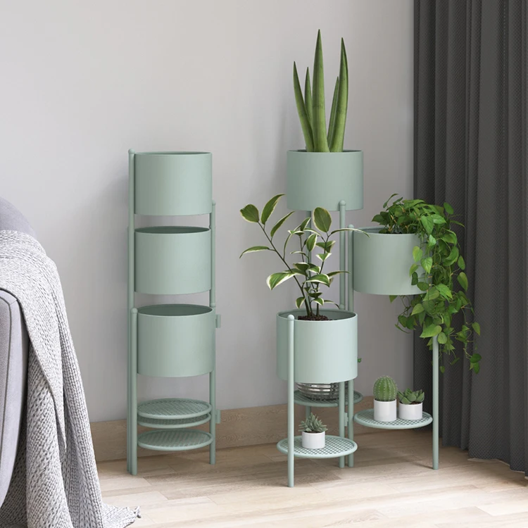 Planters & Flower Plant Pot Rattan Wood Garden Wholesale Metal Adjustable Stand Ceramic Steel Home Cheap Artificial Indoor