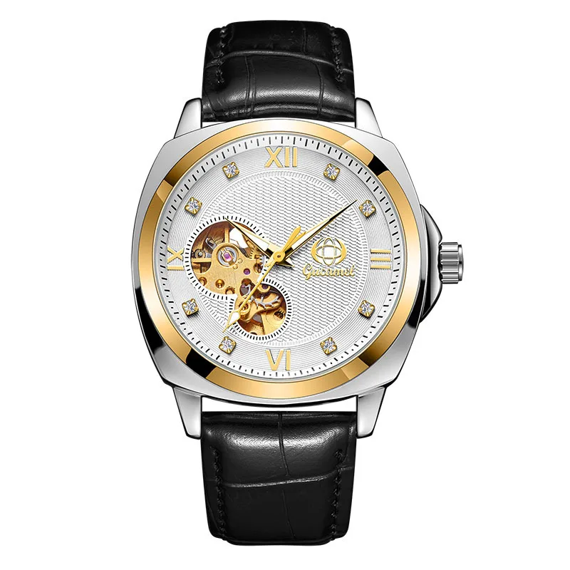 

Fashionable Men Watch with Diamond Studded Luminous Automatic Mechanical Watch, Business Clock Gift，watches for Man