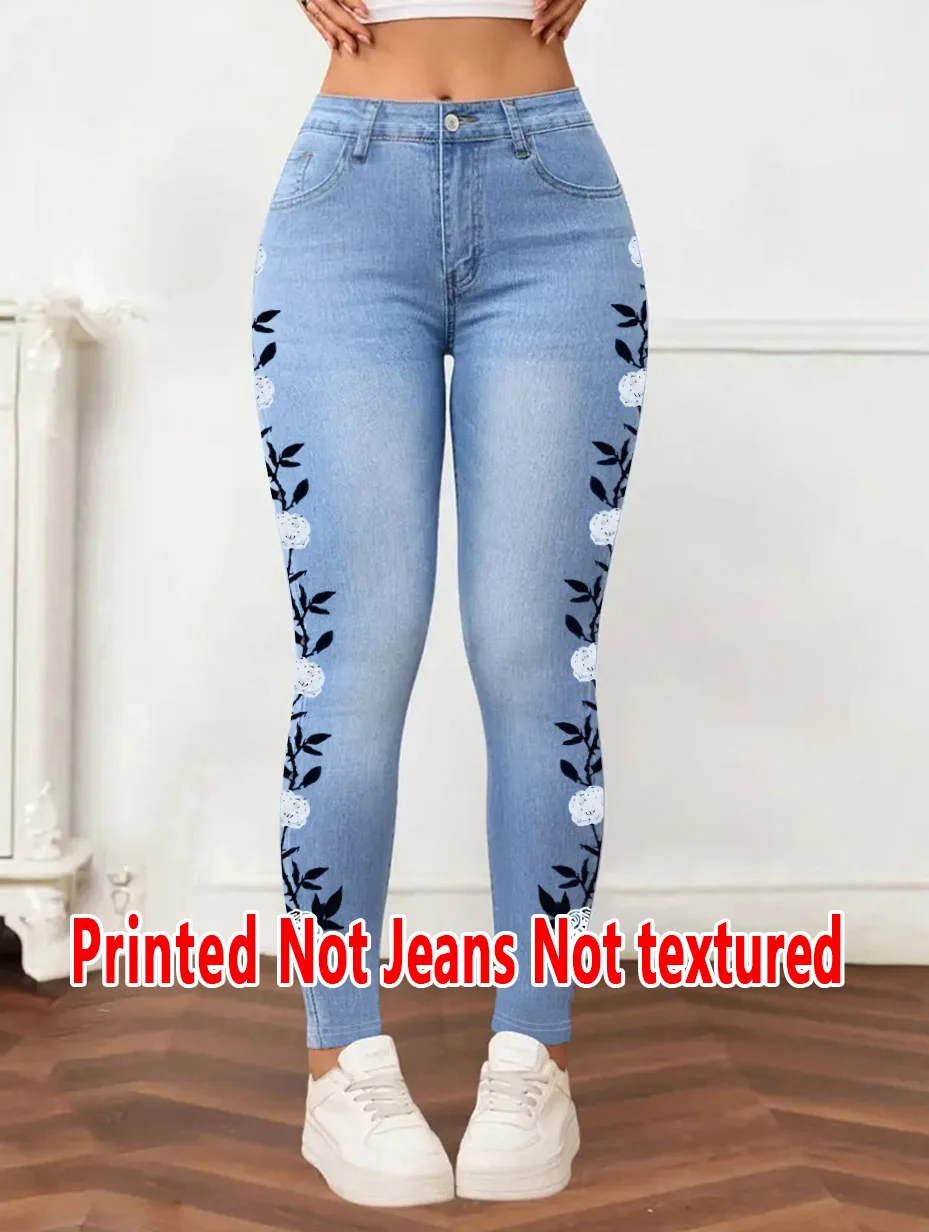 

1231 [Printed Pants - Not Denim Fabric] Printed Leggings - Non-denim Fabric, Women's Long Pants Leggings,