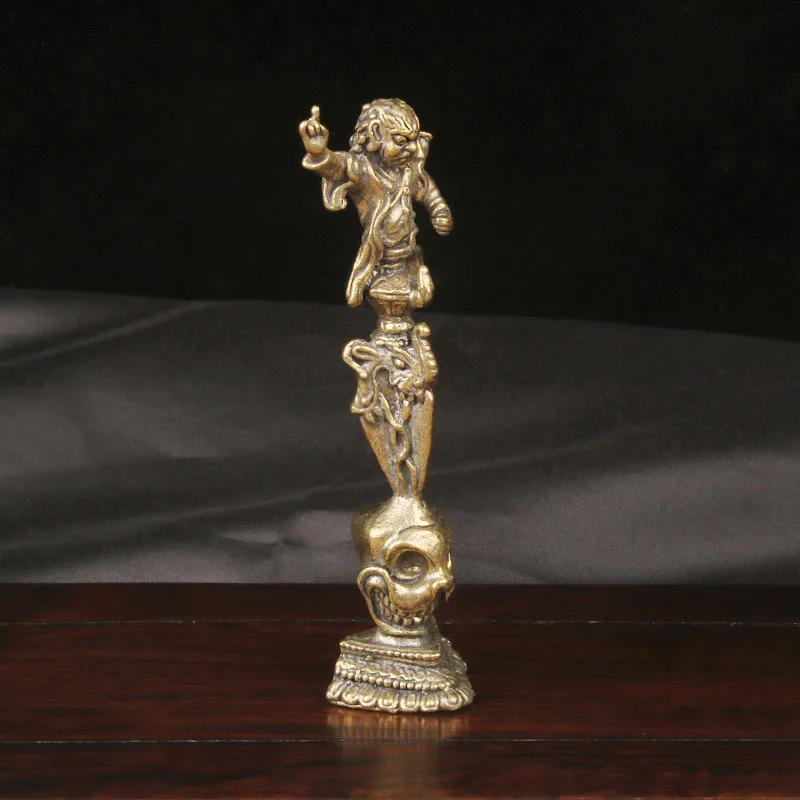 Brass Wrathful Guru Phurba Des - Vintage Collectible Ornaments ulasan dan harga
