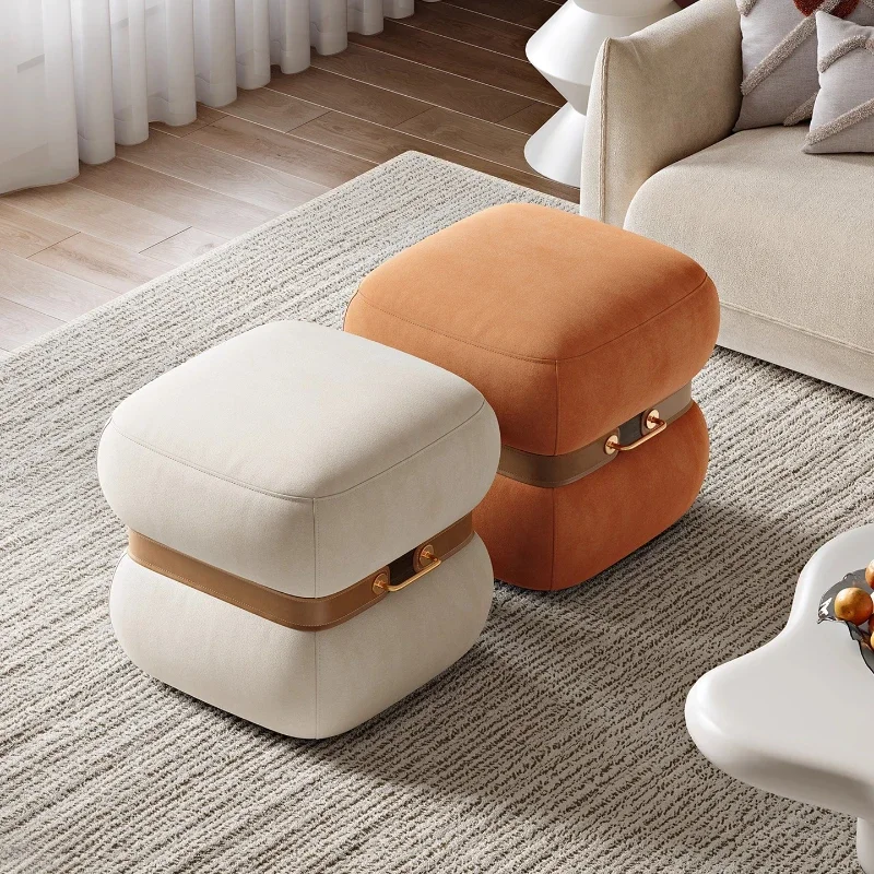 Stool Light Luxury High Sense Master Design Home Coffee Table Low Stool Dressing Stool Door Shoe Change Seat Living Room Sofa