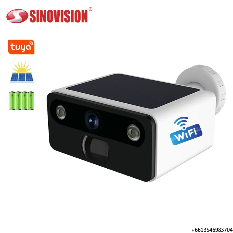 TUYA 2K Security Wireless CCTV 8MP Full Color Night Vision Camera Outdoor 2-in-1 Solar Battery Powered Motion Detection CMOS