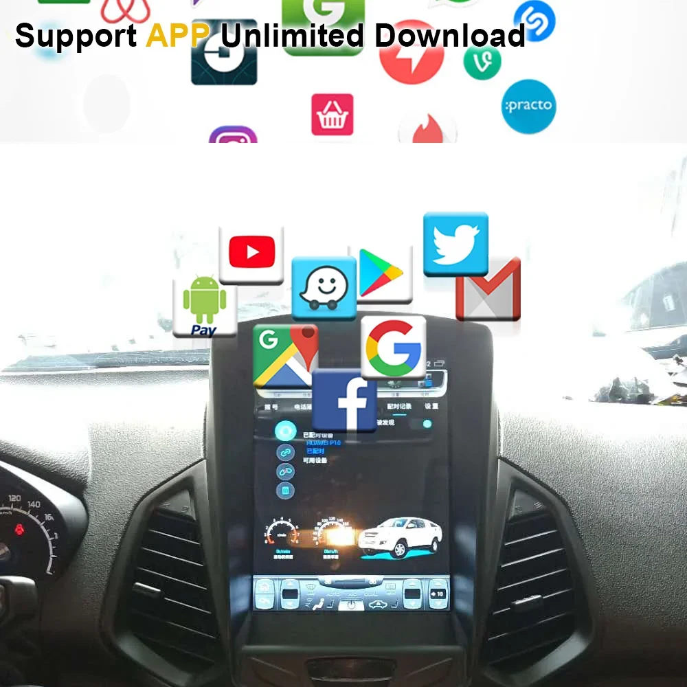 أندرويد 11 سيارة لتحديد المواقع والملاحة لسيارة فورد EcoSport 2013-(الجيل الثاني) تسلا نمط راديو تلقائي ستيريو مشغل وسائط متعددة