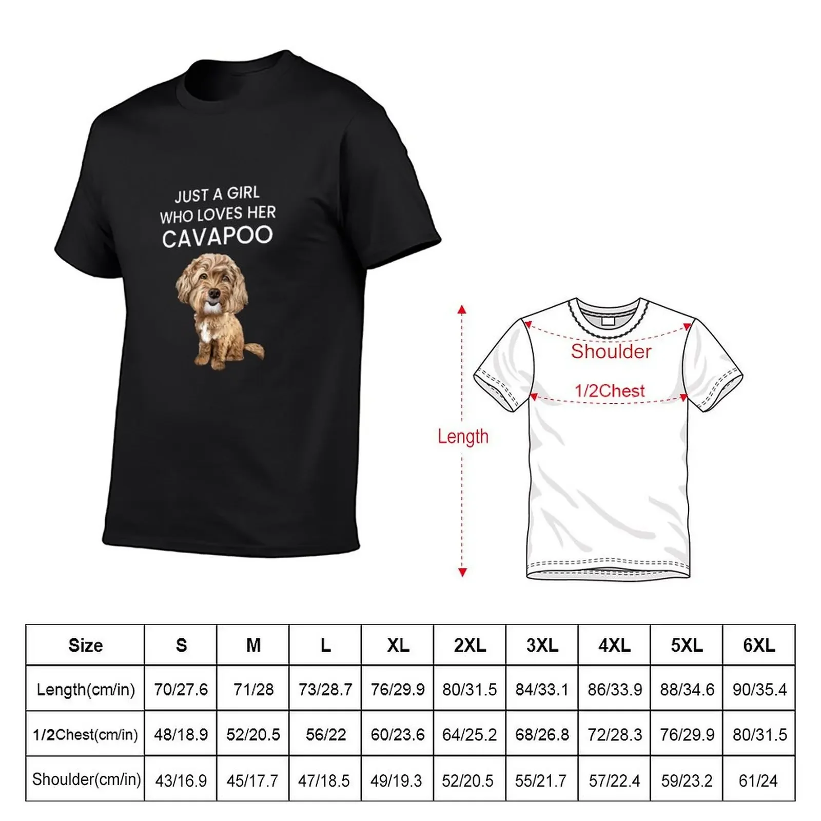 Just a Gilr Who Loves Her Cavapoo T-Shirt new edition anime t shirts anime graphics shirts men