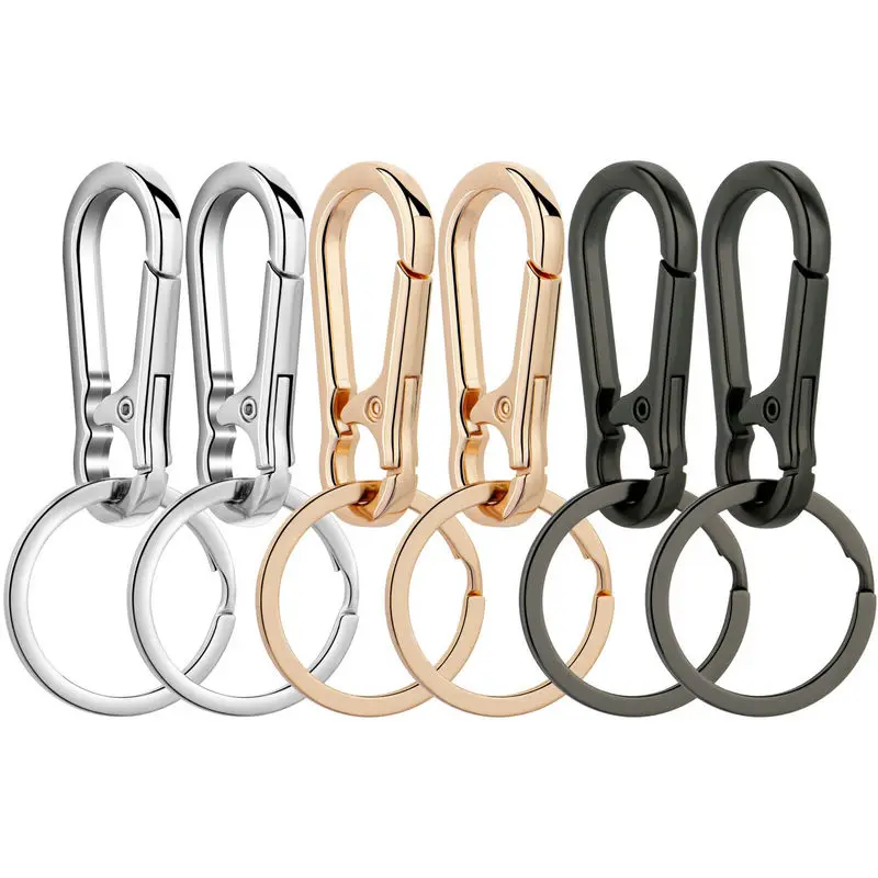 

2-6PCS Carabiner Clip Keychain Metal Carabiner Shape Key Ring Keyring Key Holder Clips Hook Holder Organizer for Home Car 2033
