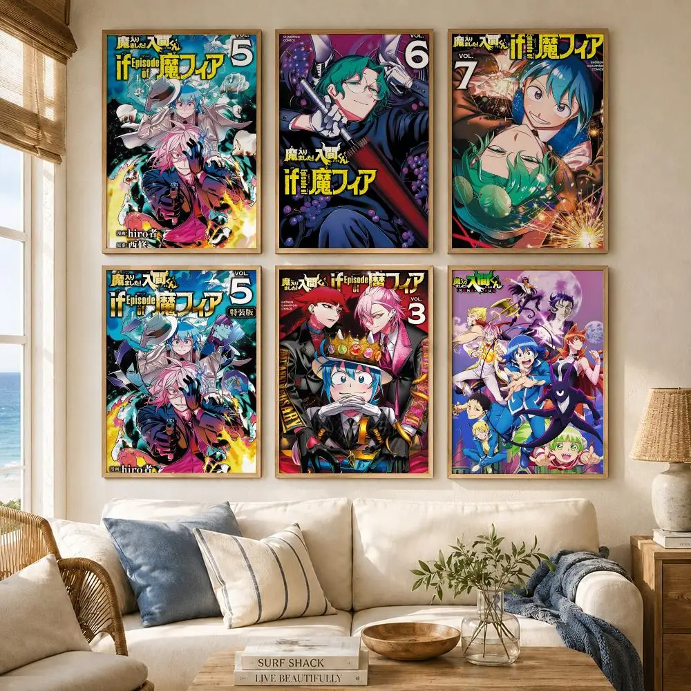 W-Welcome to Demon School Iruma-kun Poster Versatile HD Waterproof Wall Art Self-Adhesive Decor for Any Space Ideal Gift