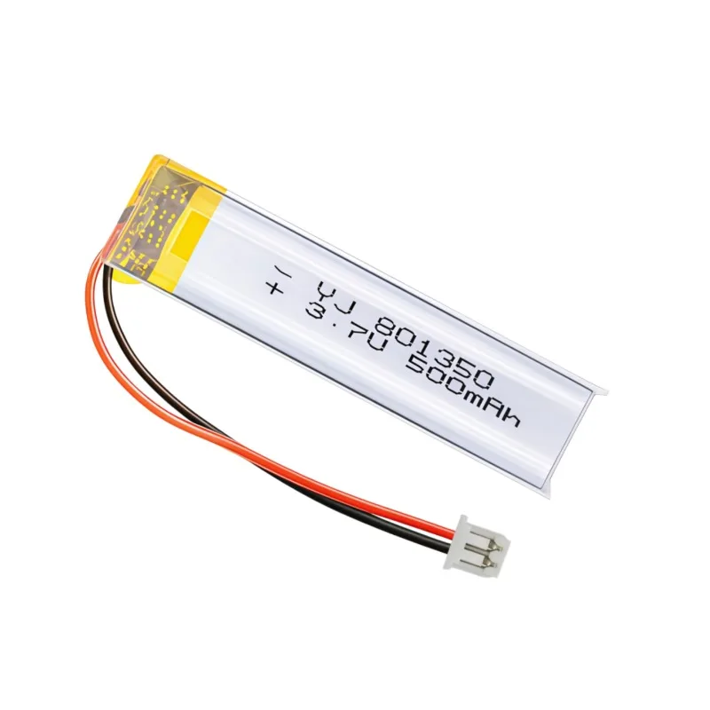 801350 battery is suitable for bicycle tail lights, LED lights,electric toothbrushes, temperature measurement tools 500mAh