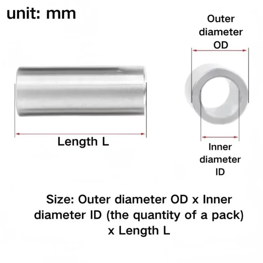M6 M7 M8 304 Stainless Steel Unthreaded Standoff Spacer Length 2 3 4 5 6 7 8~ 35 40mm Bushing Washer Round Hollow Gasket Sleeve