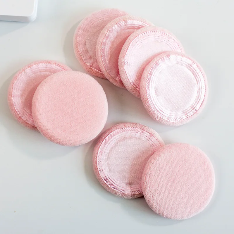 Replaceable Flocking Makeup Powder Puff Mini Face Sponge Cosmetics Soft Cotton Face Beauty Powder Puff Lightweight Sponges