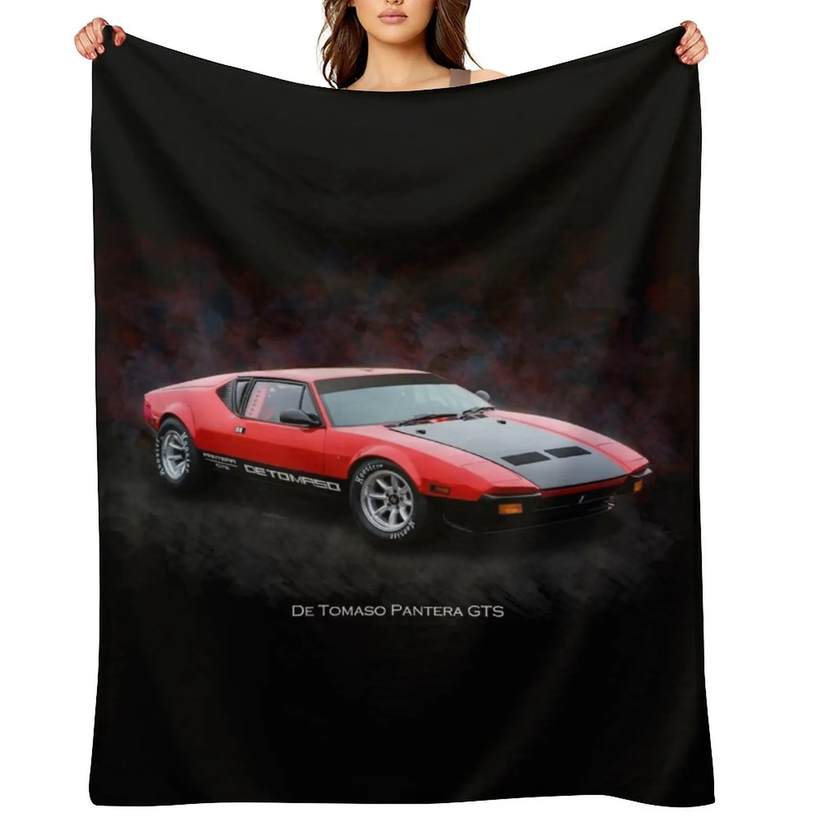 

1972 De Tomaso Pantera GTS Throw Blanket warm for winter cosplay anime Giant Sofa Luxury St Blankets